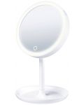 Козметично LED огледало Beurer - BS 45, 5x Zoom, бяло - 2t