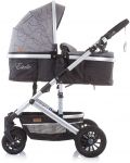 Комбинирана бебешка количка Chipolino - Естел, платина - 3t