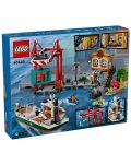 Конструктор LEGO City - Морско пристанище с товарен кораб (60422) - 2t