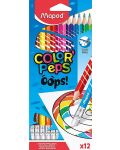 Комплект моливи Maped Color Peps Oops - 12 цвята, изтриваеми - 1t
