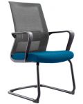 Комплект посетителски столове RFG - Smart, 2 броя, синя седалка - 1t