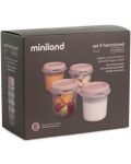 Комплект контейнери Miniland - Terra Blush, 250 ml, 4 броя - 4t