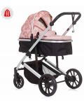 Комбинирана бебешка количка Chipolino - Енигма, Розова вода - 3t