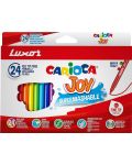 Комплект суперизмиваеми флумастери Carioca Joy - 24 цвята - 1t