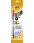 Комплект цветни химикалки BIC Cristal - Fun, 1.6 mm, 4 цвята - 1t