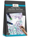 Комплект за оцветяване с акварелни бои Grafix - Животни - 1t