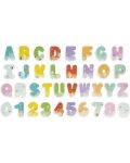 Комплект букви и цифри за баня Janod, 36 части - 2t