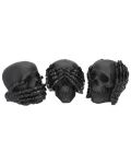 Комплект статуетки Nemesis Now Adult: Humor - Three Wise Skulls - 1t