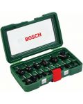 Комплект твърдосплавни фрезери Bosch - 8 mm, 15 части - 1t