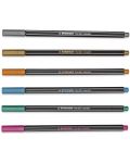Комплект флумастери Stabilo Pen 68 - 6 металически цвята - 3t