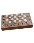 Комплект шах и табла Manopoulos - ориенталски принт, 38 х 20 cm - 3t