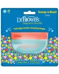 Купички за хранене Dr. Brown's - Scoop-a-Bowl, 2 броя - 3t