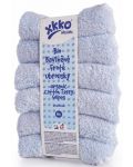 Комплект хавлиени кърпи от памук Xkko - Baby Blue, 21 х 21 cm, 6 броя - 1t