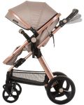 Комбинирана бебешка количка Chipolino - Хавана, златисто бежова - 8t