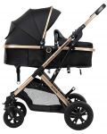 Комбинирана детска количка KikkaBoo - Kaia, 3 в 1, Black - 2t