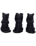 Комплект статуетки Nemesis Now Adult: Humor - Three Wise Felines, 8 cm - 3t