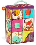 Комплект меки кубчета Battat - aBc Block Party, 6 броя - 7t