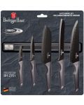 Комплект от 5 ножа Berlinger Haus - Metallic Line Carbon Pro Edition, с магнитна лента - 2t