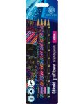 Комплект графитни моливи Astra Astrapen - Neon, HB, 4 броя - 1t