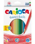 Комплект цветни моливи Carioca - Brilliant Hexagon, 18 цвята - 1t