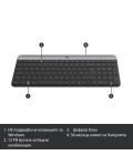 Комплект мишка и клавиатура Logitech - Combo MK470, безжичен, сив - 8t