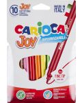 Комплект суперизмиваеми флумастери Carioca Joy - 10 цвята - 1t