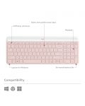 Комплект мишка и клавиатура Logitech - MK470 Slim Combo, безжични, rose - 7t