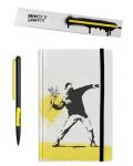 Комплект за писане Pininfarina Banksy Collection - Flower & GrafeeX, жълти - 1t