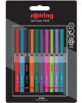 Комплект тънкописци Rotring - 0.4 mm, 10 цвята - 1t