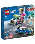 Конструктор LEGO City - Полицейско преследване с камион за сладолед (60314) - 1t