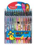 Комплект Maped Color Peps - Monster, 12 флумастера + 15 молива - 1t