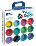 Комплект за моделиране с тесто Milan Soft Dough - 16 цвята - 1t