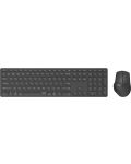 Комплект клавиатура и мишка Rapoo - 9800M, безжичен, черен - 2t
