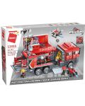 Конструктор Qman - Пожарна команда за спешна помощ, 1431 части - 1t