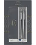 Комплект химикалка Parker Jotter Stainless Steel - С автоматичен молив - 1t