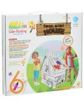 Детски комплект GОТ - Горска къща с животни за сглобяване и оцветяване - 1t