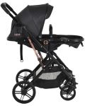 Комбинирана бебешка количка Moni - Raffaello, черна - 5t