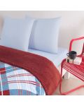 Комплект за спалня с одеяло TAC - Rialta, червен - 3t