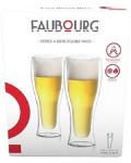 Комплект от 2 двустенни чаши за бира Faubourg - Dublin, 480 ml - 2t
