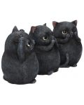 Комплект статуетки Nemesis Now Adult: Humor - Three Wise Fat Cats, 8 cm - 6t