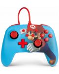 Контролер PowerA -  Enhanced за Nintendo Switch, жичен, Mario Punch - 1t