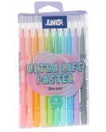 Комплект флумастери Junior - Ultra life, 10 пастелни цвята - 1t