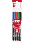 Комплект OHP маркери Ico - 4 цвята, S, 0.3 mm - 1t