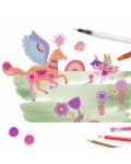Комплект за рисуване Djeco - Блестящи цветове - 4t