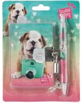 Комплект таен дневник с химикалка Paso Studio Pets - Куче с фотоапарат - 1t