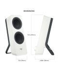Аудио система Logitech - Z207, 2.0, бяла - 4t