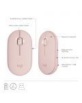 Комплект мишка и клавиатура Logitech - MK470 Slim Combo, безжични, rose - 8t