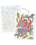 Комплект картини за оцветяване Djeco - Птици - 4t