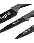 Комплект ножове MasterChef - 3 броя, стомана, PP-TPR, черен - 3t
