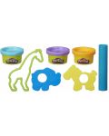 Комплект Play-Doh - Моделин и фигурки на животни, 3 х 84 g - 2t